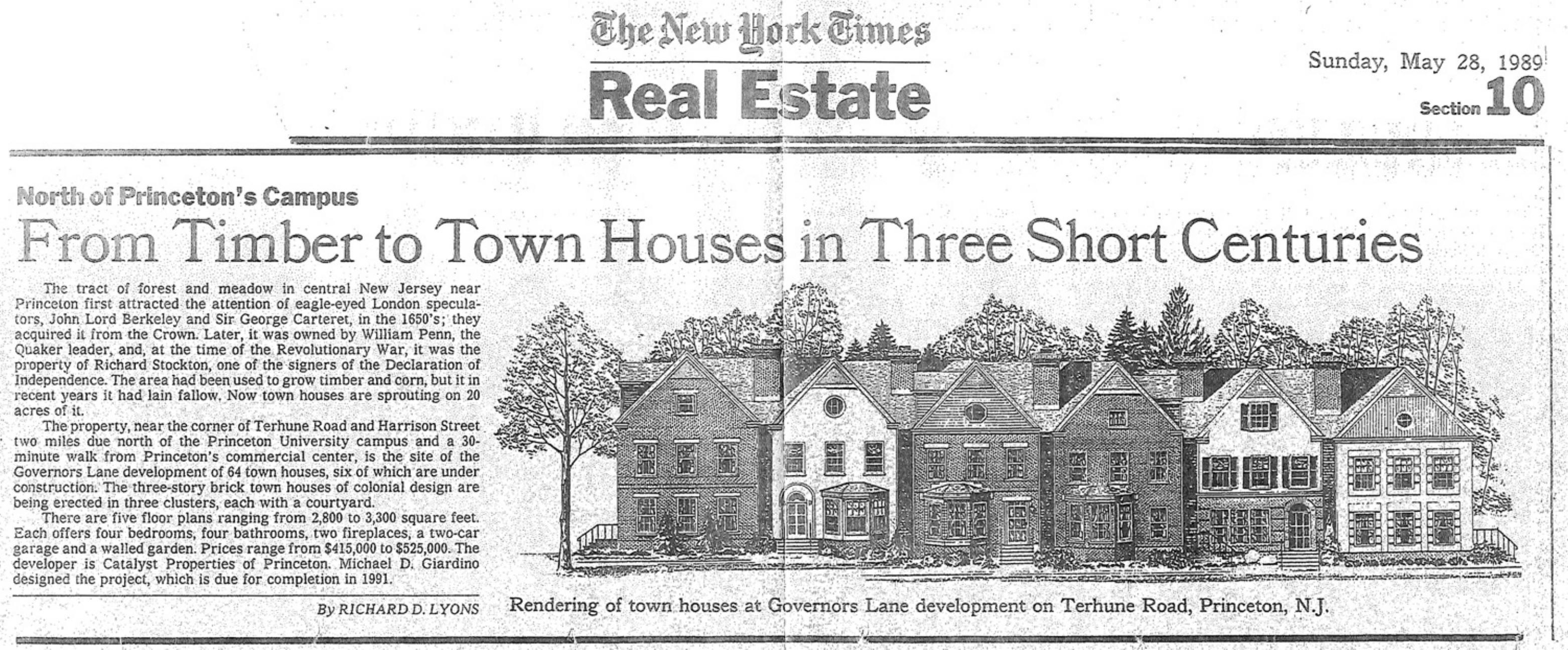 Historical collage showing early Governors Lane coverage