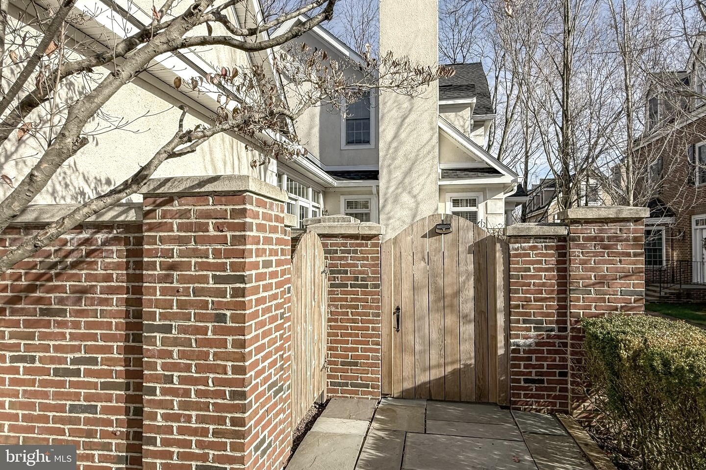 Private Brick Courtyard Gate